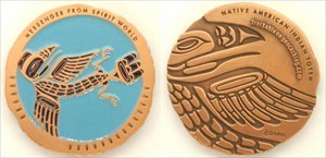Native American Indian Totem Geocoin - Sea Lion -