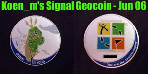 Koen_m&#39;s Signal Geocoin - Jun 06