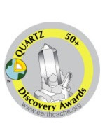 Quartz 50+ EarthCaches Discovery Award Tag