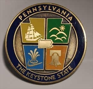 Pennsylvania Geocoin front