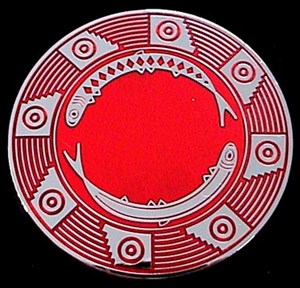 Mimbres 2.0 Geocoin red front