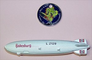 Hindenburg Geocoin satin silver