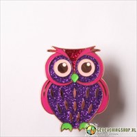Owl-Geocoin-B6-W Purple Nightmare