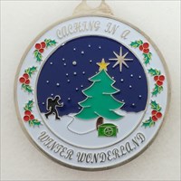 Holiday Geocoin Christmas Edition front