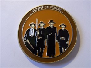 Justice Geocoin front