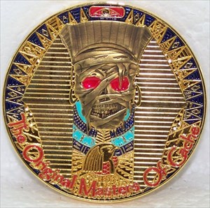 Masters of the Cache II Geocoin gold back