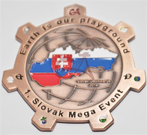 luzzi1971&#39;s Slovak GeoAwards 2014 Geocoin copper