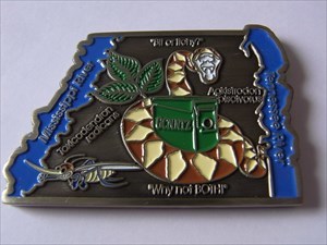 West Tennessee Geocoin front