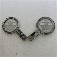 LC23 Magnifying Glasses Geocoin Silver Edition