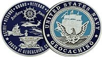 Military Service - Navy geocoin - both sides.jpg