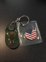 U.S. Flag Micro Geocoin with USA Flip Flop