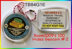 Room1009&#39;s 100 Hides # 2 Geocoin