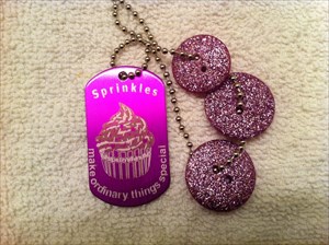 Purple Sprinkled Buttons