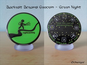 Darkest Dreams Geocoin - Green Night