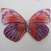 Butterfly 2010 Geocoin - Silver/Pink