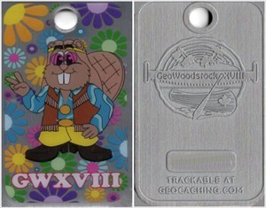Beaver Dude goes to GeoWoodstock XVIII Tag