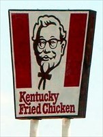 An original KFC sign
