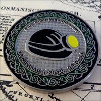 Pike River Disaster Geocoin antik silver front