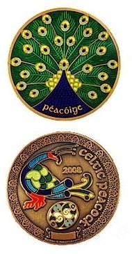 luzzi1971&#39;s Celtic Peacock Geocoin