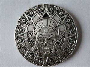 Andy&#39;s Aztec Pirate Geocoin side A