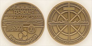 U-Boat Geocoin - WWII Serie - Antique Gold