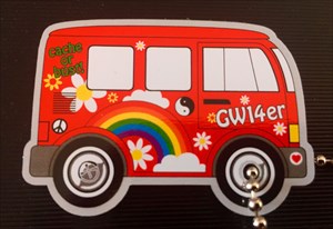 Red GW14er Hippie Bus