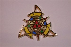 The Celtic Triangle Geocoin - Poliertes Gold