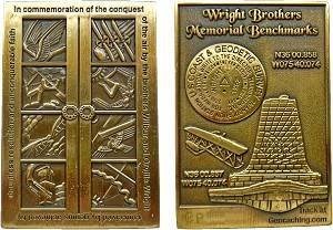 Wright Brothers Memorial Benchmark Geocoin