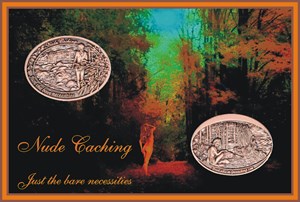 Nude Caching Geocoin *copper*