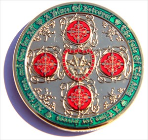 Orion&#39;s 4musketeers Royalist Geocoin front