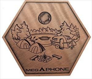 MEGA-Phone VI 2017 Geocoin - Antik Kupfer