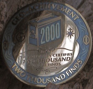 2000 Finds Geo-Achievement Geocoin