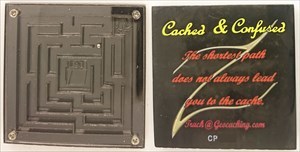 Cached &amp; Confused Geocoin - Black Nickel - AE - LE