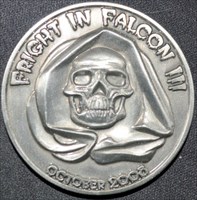 Fright in Falcon III (2008) Geocoin