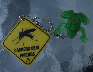 Official Geocache Cachers Best Friends Mosquito Tag 