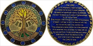 23rd Psalm Geocoin - Gather at The River Gold 50