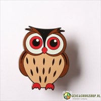 Owl-Geocoin-B6-ZI Psychodelic Schoko