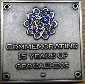 15 Year Blue Switch Geocoin - Front