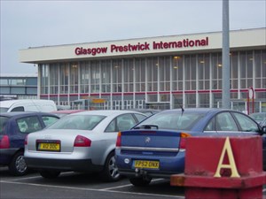 &#39;A&#39; outside Glasgow Prestwick Airport,Scotland