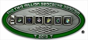 2 Million Geocache Geocoin