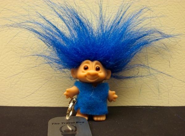troll with blue hair