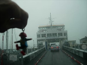 Little knight tries to escape on the IOW Ferry