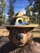 Photo with Smokey the Bear and traveling buddie