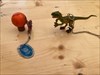 Er hat beim CITO auch gegen einen Dinosaurier gekämpft! :D Bild aus der Geocaching®-App hochgeladen