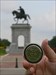 Sam Houston Johnathon&#39;s coin in front of the Sam Houston statue at the north end of Hermann Park in Houston, TX http://www.hermannpark.org/