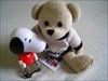 Friends forever :) Snoopy with Matyi, my cacher bear