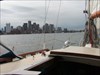 Spidergirl goes yachting in Boston harbor.