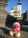 Flower Power Bear in front of the city hall from Nachod, Northern Czechia