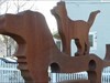 TBs admire sculpture near cache, Haverhill MA