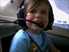 Maddi's first plane ride